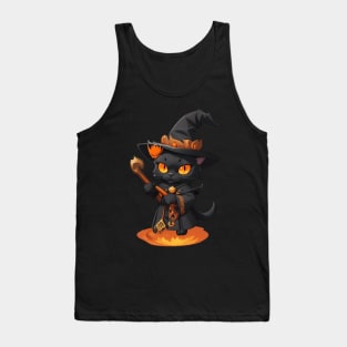 Mystic Mage Cat - Titian Whiskitian Tank Top